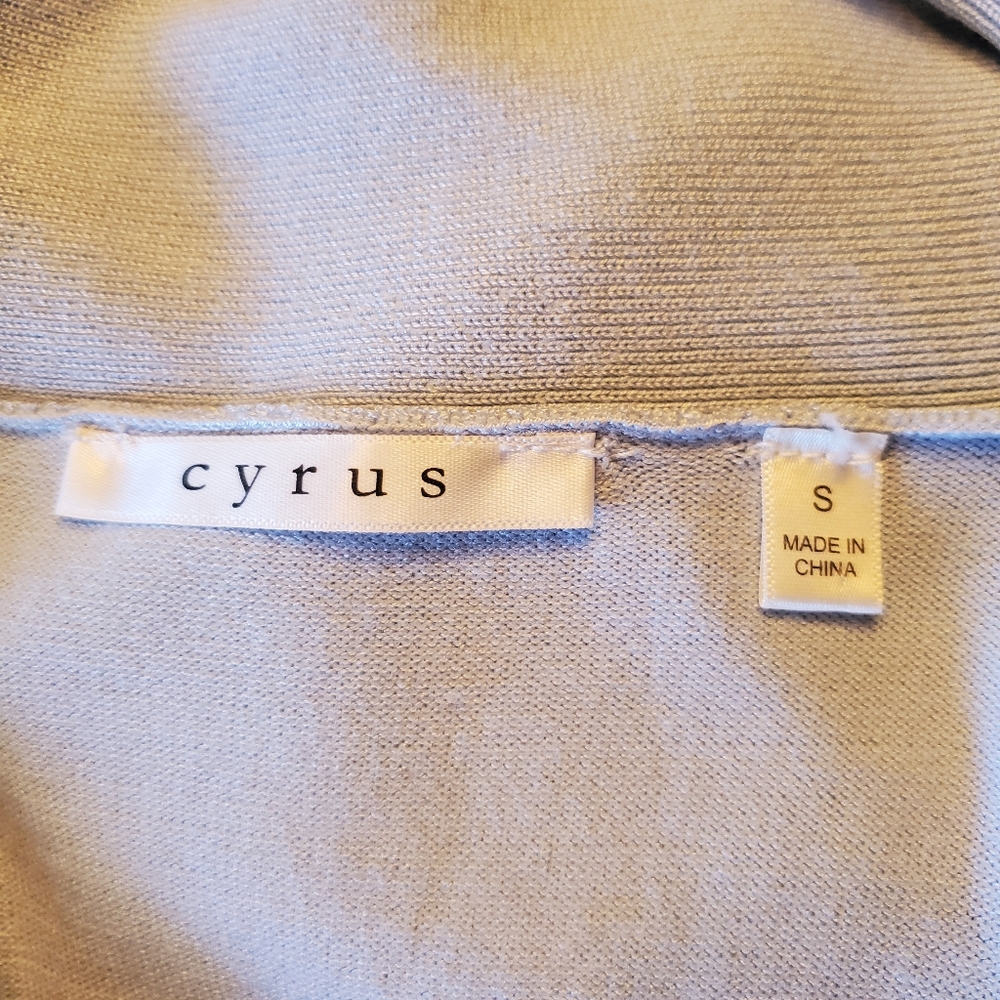 Cyrus Light Blue Knit Open Cardigan Sweater - Picture 9 of 14